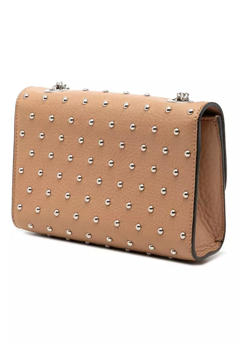 Pre-Loved Gucci Small Calfskin Studded Miss Bamboo Crossbody