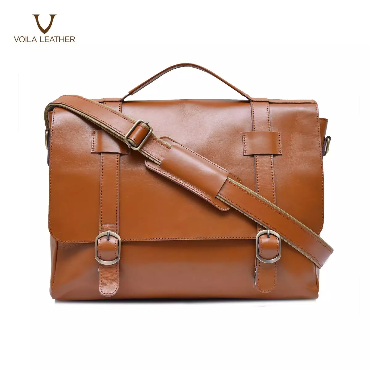 Tas Laptop Kulit Asli 15 Inch Voila Elliot Havana