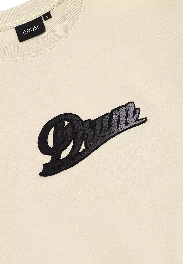 Buy DRUM DRUM Select Logo Toweling Crop Jumper Beige Online ZALORA