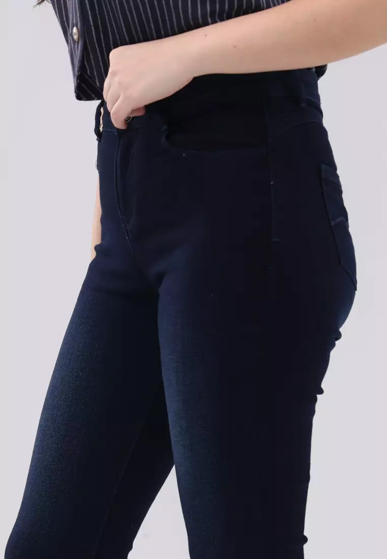 Denim Long Pants Mid Rise Slim Fit