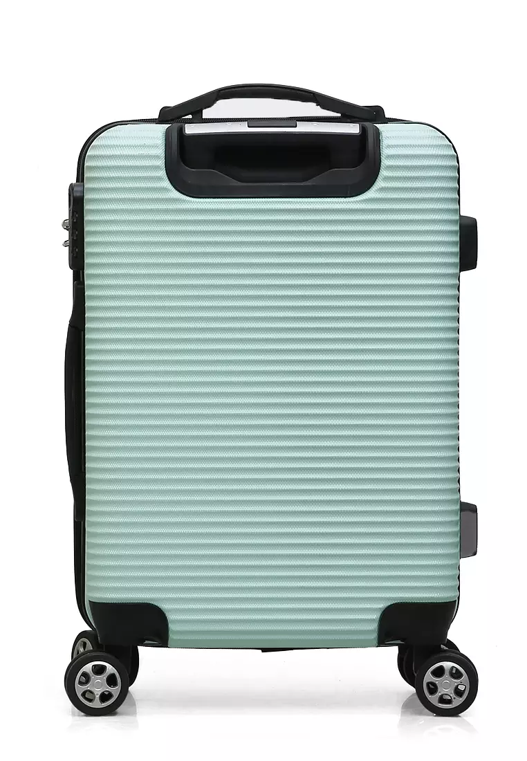 Carlton Koper Hardcase Unisex Size 20 Inch Uniqe Design Tas Travel Large Compartment Material ABS+PVC Coated ORIGINAL - Green