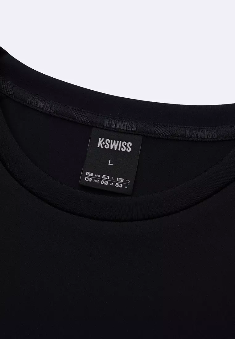 男裝 K-SWISS LOGO 內層磨毛長袖T裇