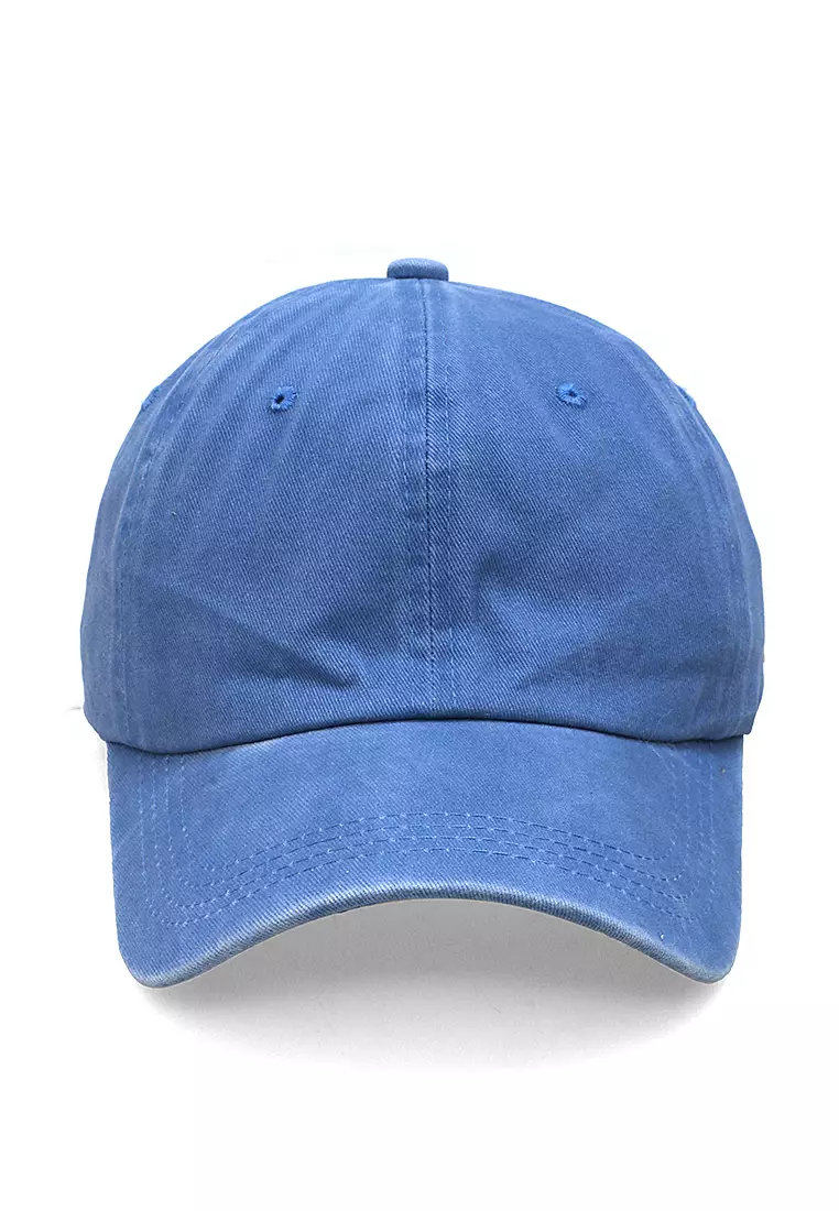 Drsh Topi Baseball Unisex Plain Casual Sport Adjustable Material Cotton ORIGINAL - Light Blue