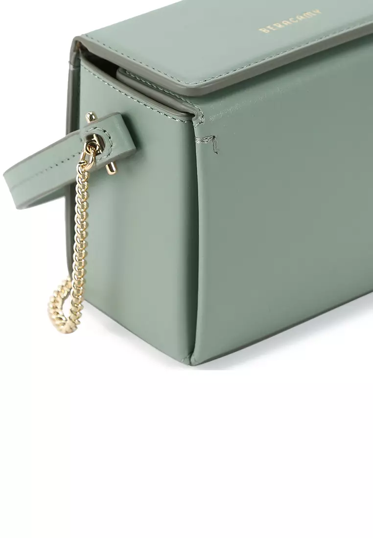 DEVON Mini Chain Box Bag - Eucalyptus
