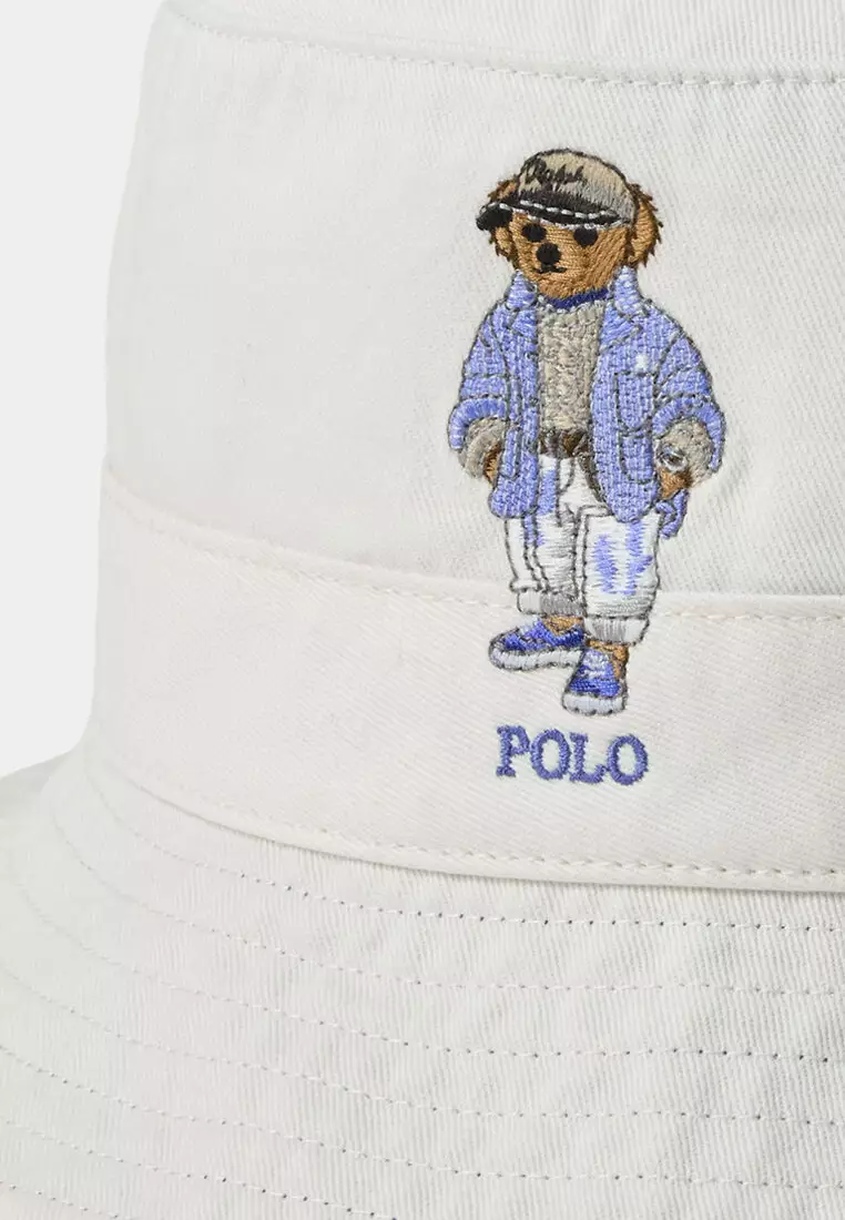 Polo Bear Bucket Hat White Buy Polo Ralph Lauren Polo Bear Twill