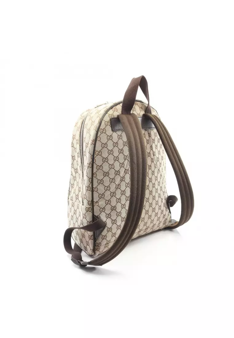 Buy Gucci Pre-Loved Gucci GG canvas Backpack rucksack canvas leather ...