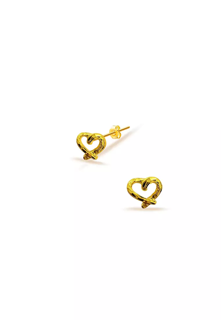 375/9K Gold Love Earrings S173