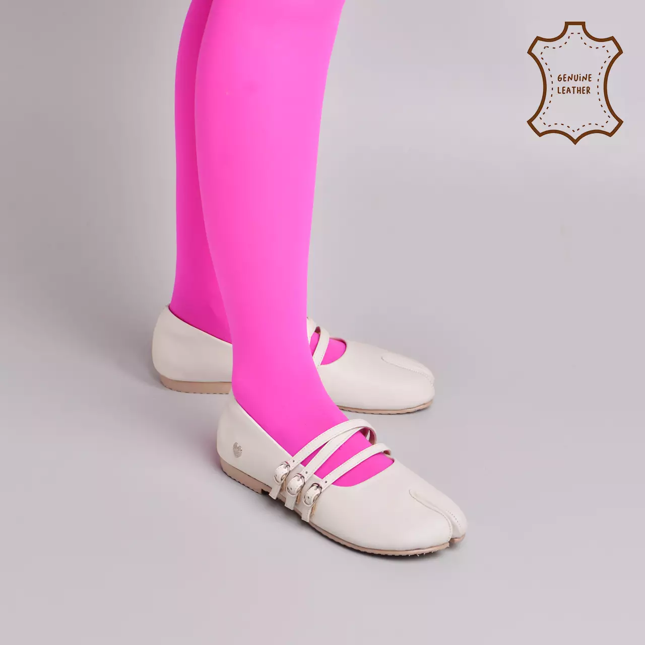 Melanie Flatshoes Genuine Leather Cream