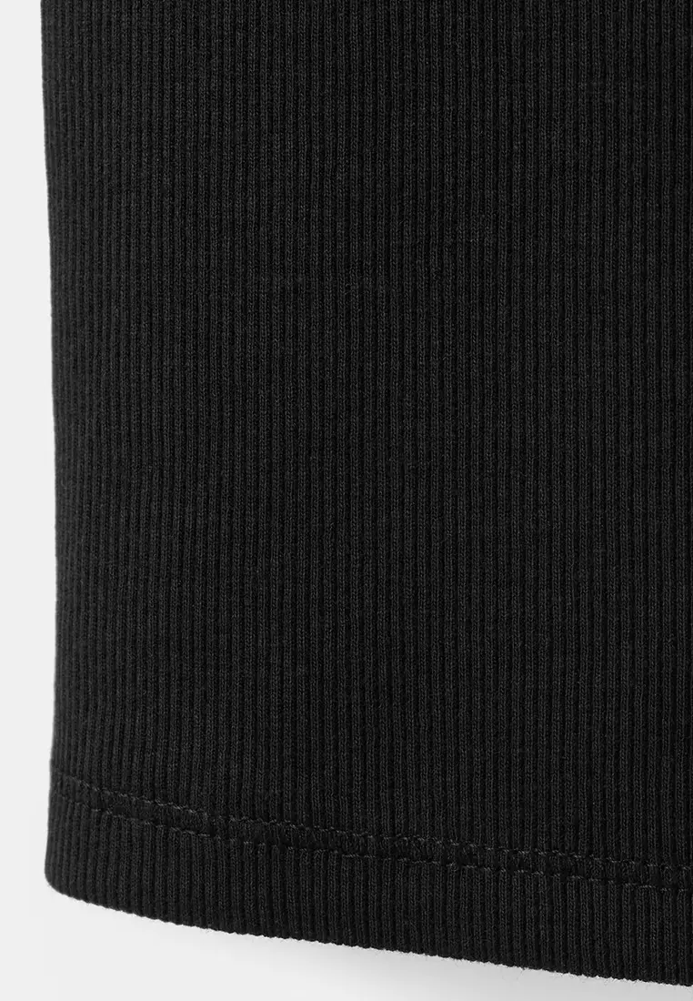 Ribbed Cotton-Blend Top