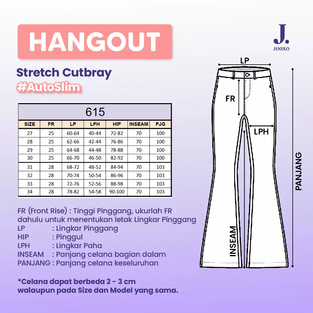 Ultra Highwaist Cutbray Stretch Jeans 615 HANGOUT