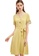 ONX.HK yellow Temperament V-Neck Lace Link Dress (With Belt) 49D14AA96C4E82GS_1