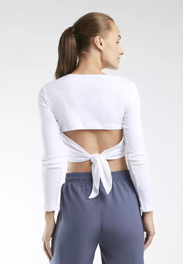 Fitwear - Arica Tie Croptop Longsleeve - WHITE