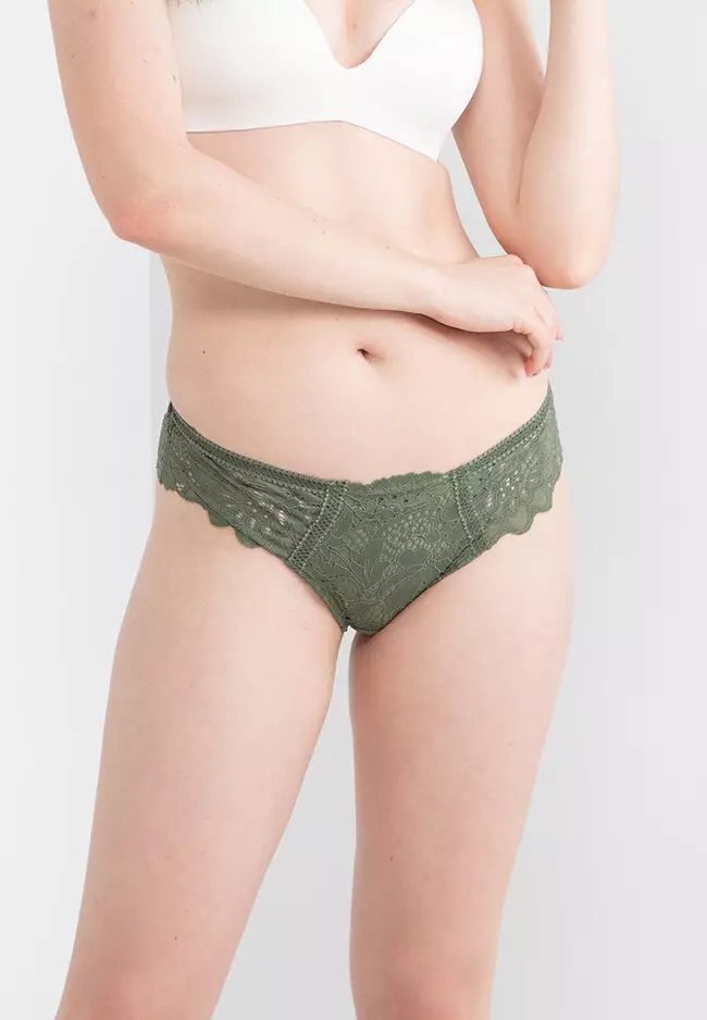 Surbala Leaf C-Line Panties - Invisible and Transparent Red Color Panties