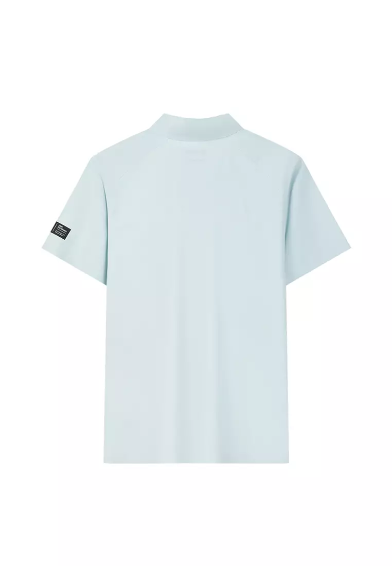 MEN'S K-SWISS LOGO HALF-ZIP POLO SHIRT