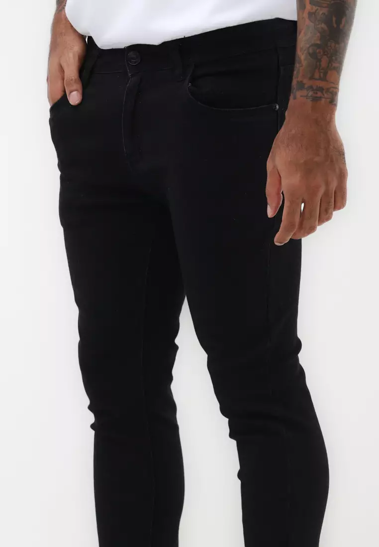 Denim Long Pants Slim Tapered Fit Stretch