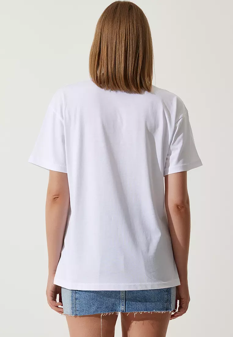 HONG KONG W HAPPINESS・T-SHIRT・WHITE NEW YORK METSPARTY VIBE - MLB DONUT WHITE REGULAR SHORT