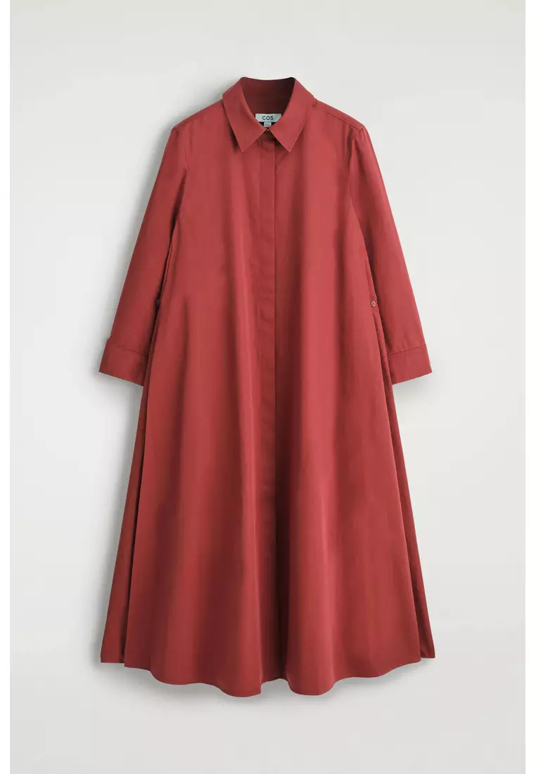 VOLUMINOUS MAXI SHIRT DRESS