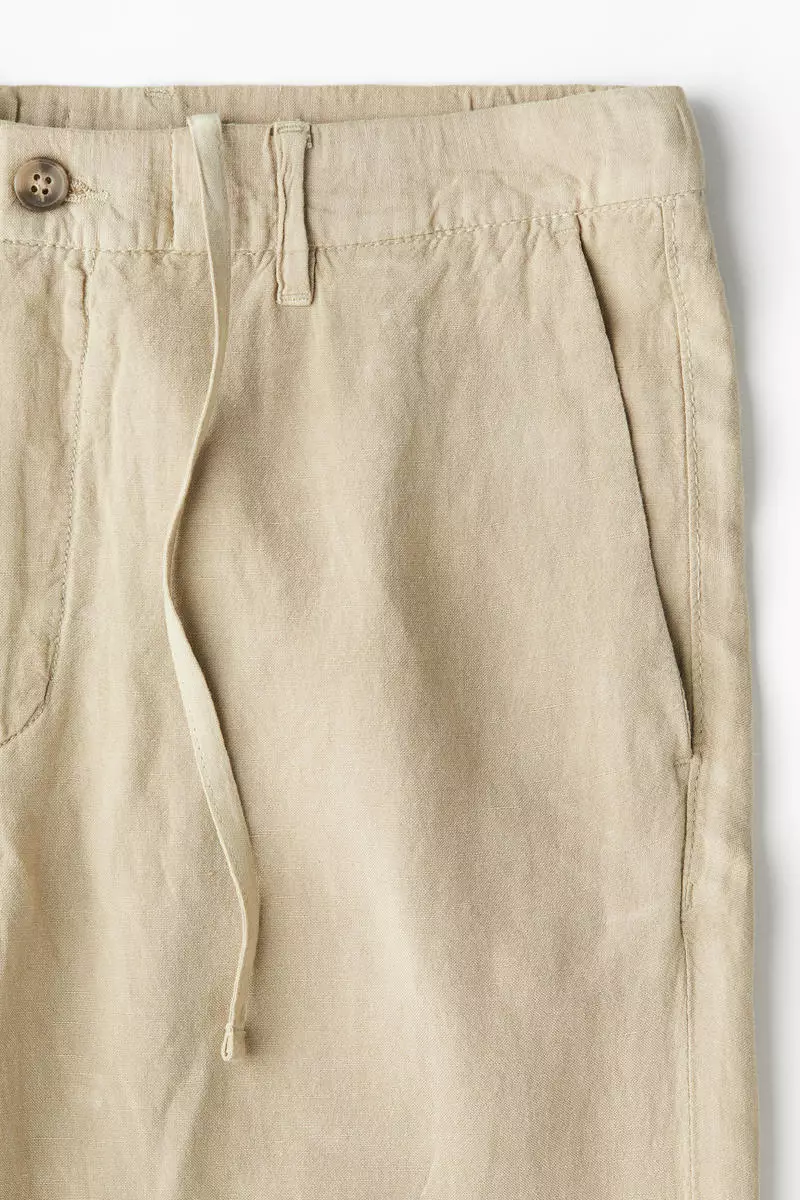 Regular Fit Linen-blend trousers