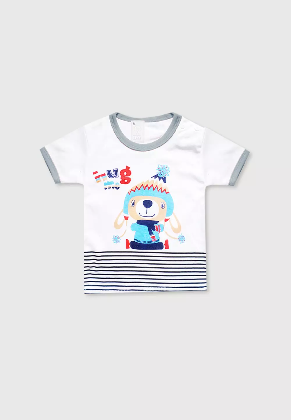 Wakakids Setelan Bayi Anak Laki Laki Usia 6 Bulan Hingga 12 Bulan Motif Bear 3086 Abu