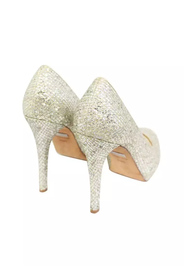 Gold glitter hotsell pumps shoes
