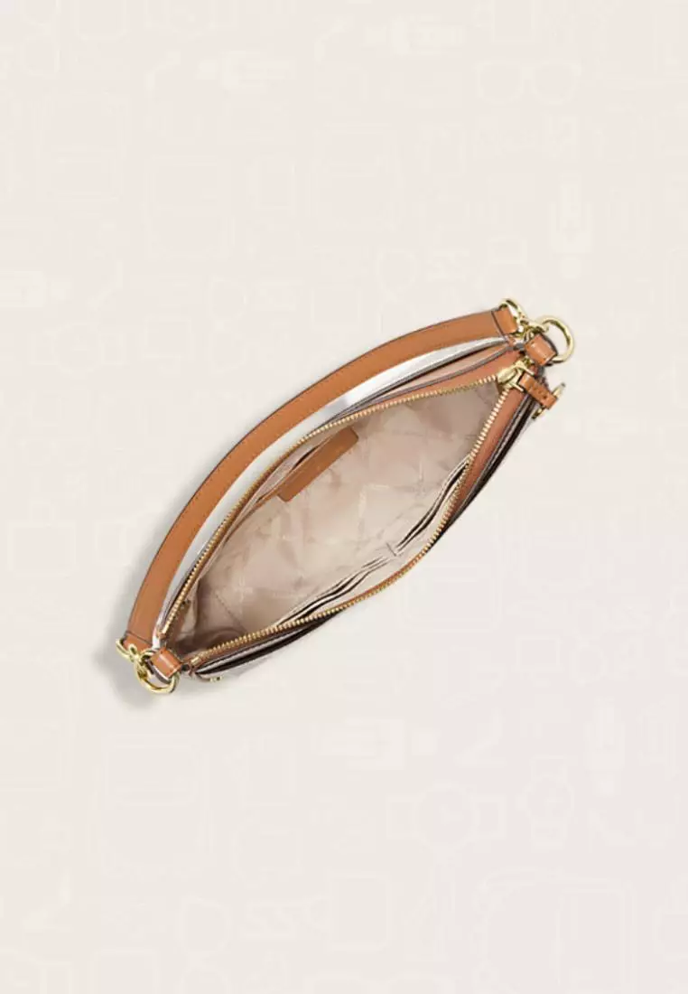 Michael Kors Jet Set Medium Logo Shoulder Bag Vanilla Acorn