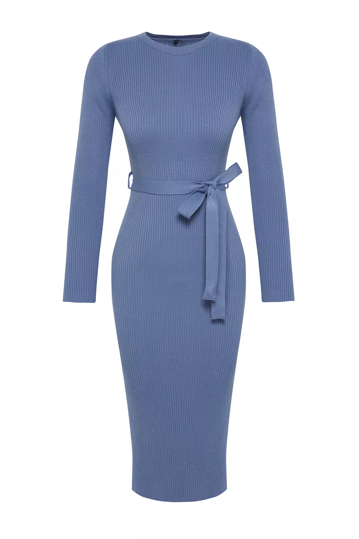 Belt Detailed Sweater Dress