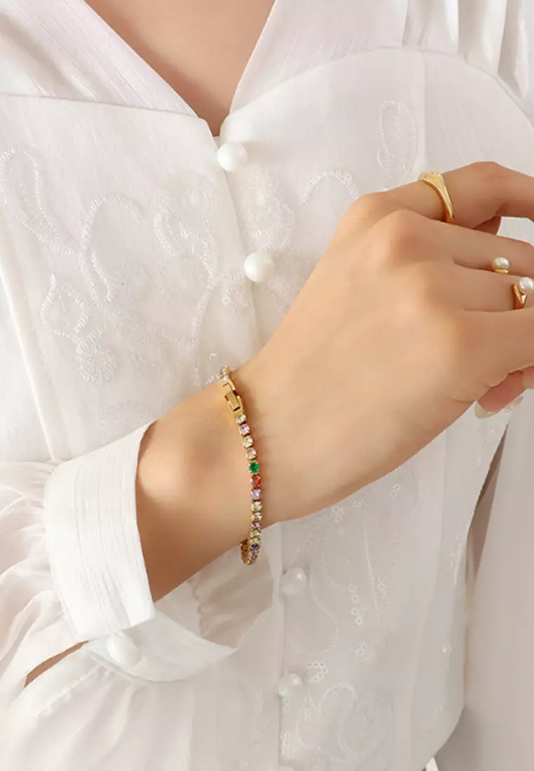 Buy Kings Collection Korean Style Rhinestone Bracelet KJBR16153