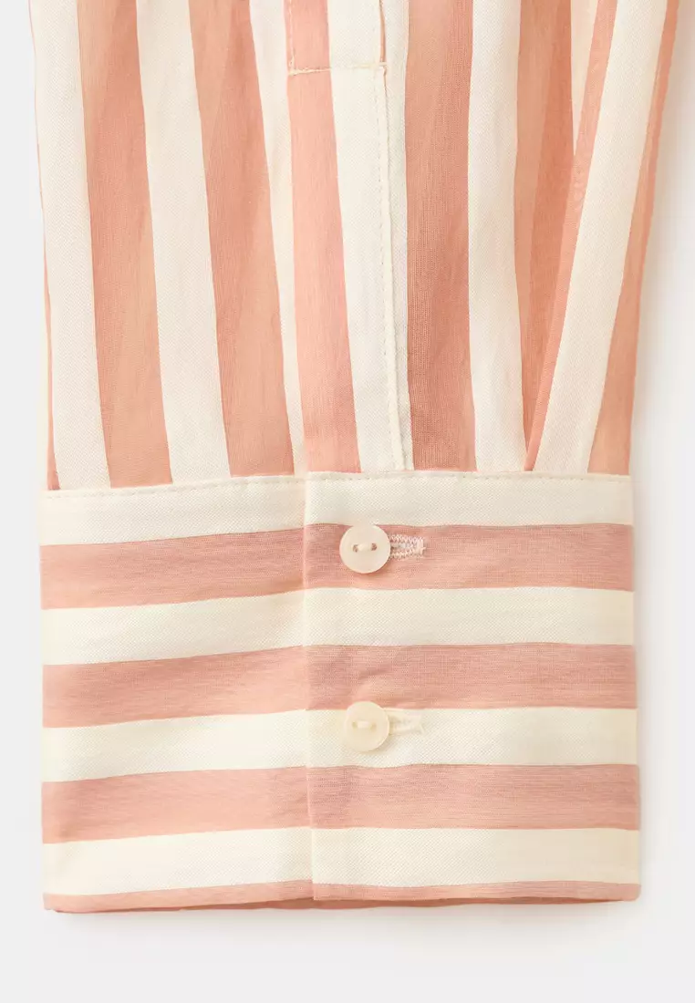 Semi-Transparent Striped Shirt