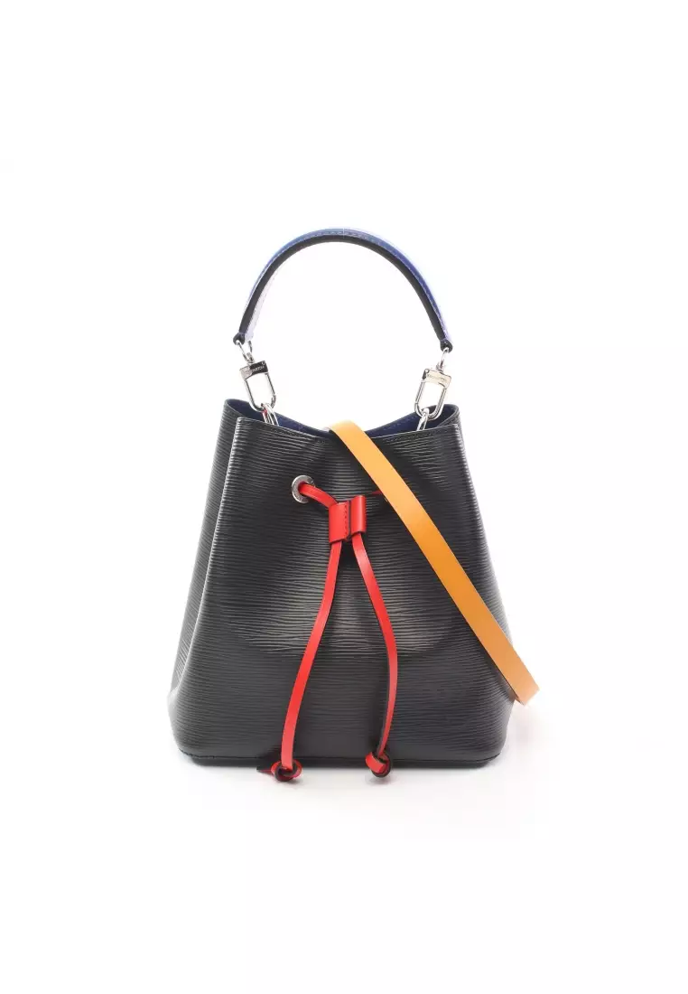 Louis Vuitton Neonoe MM Bag Damier Ebene Saffron Yellow Leather | 3D model