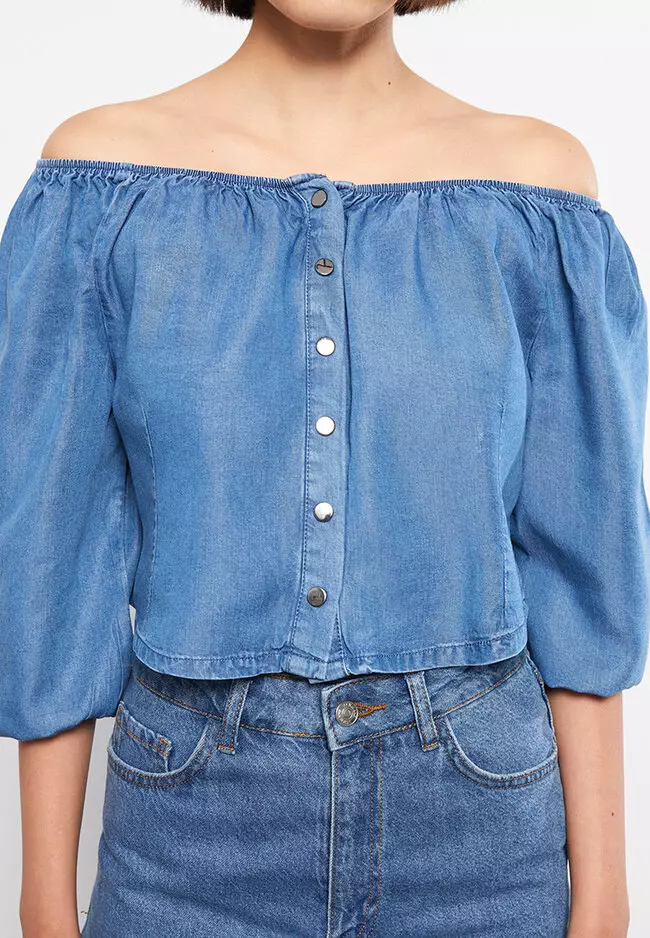 Womens clearance denim blouses