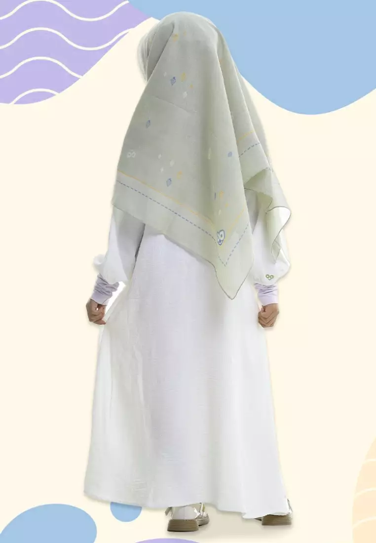 Rabbani - Baju Muslim Anak Gamis Bani Batuta Cantya Z1M Exclusive BW-Green