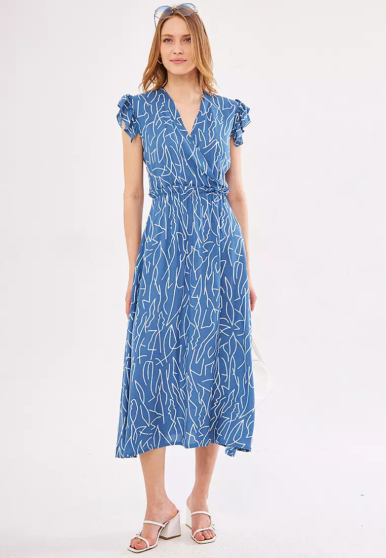 Printed Wrap Dress
