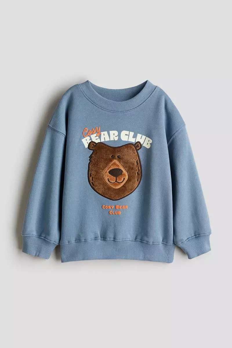 Printed crew-neck sweatshirt