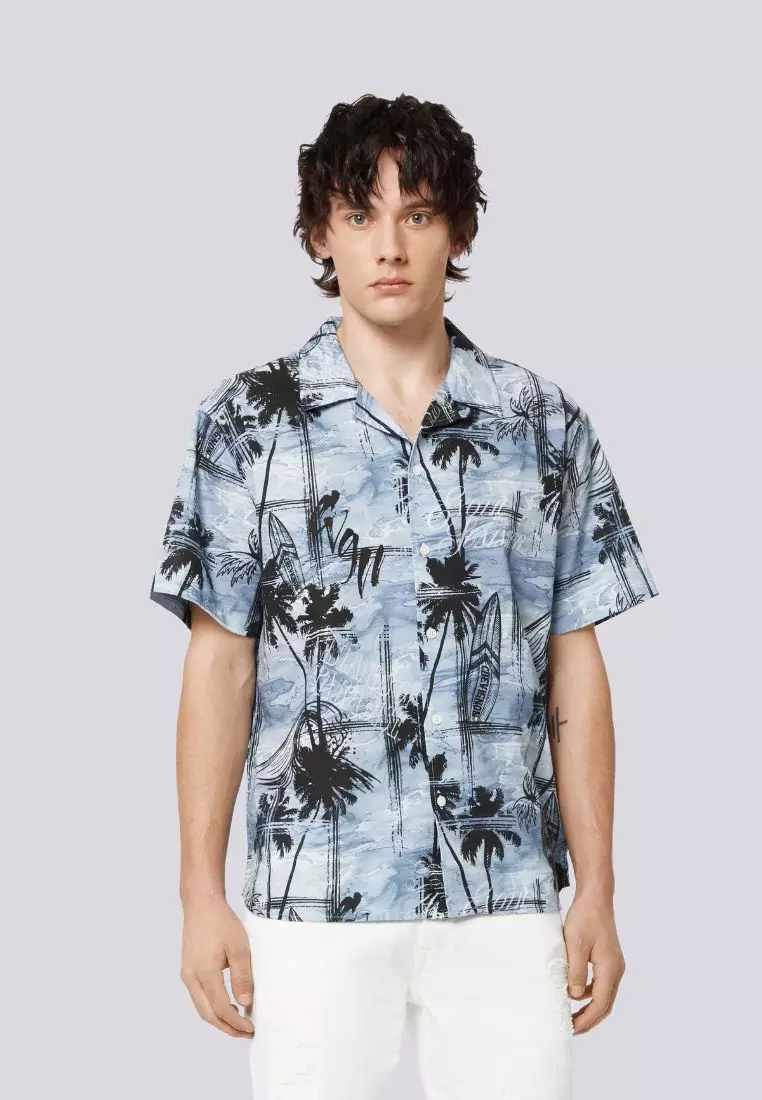 Men's Hawaiian Aloha Shirt - 100% Cotton, Pre-Shrunk, Coconut Buttons, Chest Pocket - View #2