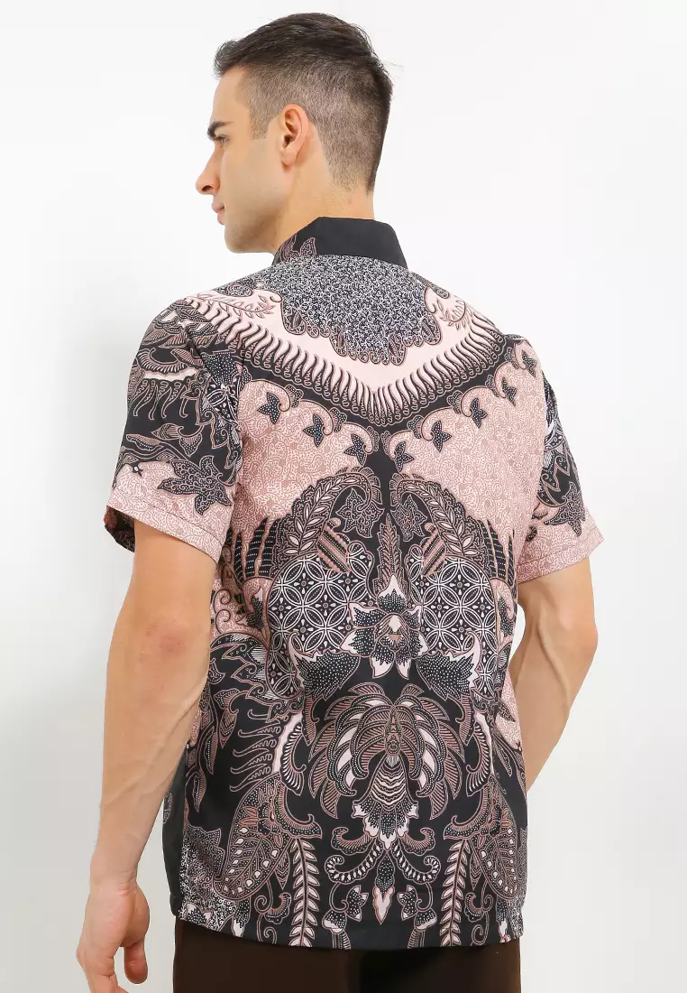 Alexanders Kemeja Batik Exclusive Premium Pria Casual Modern Lengan Pendek