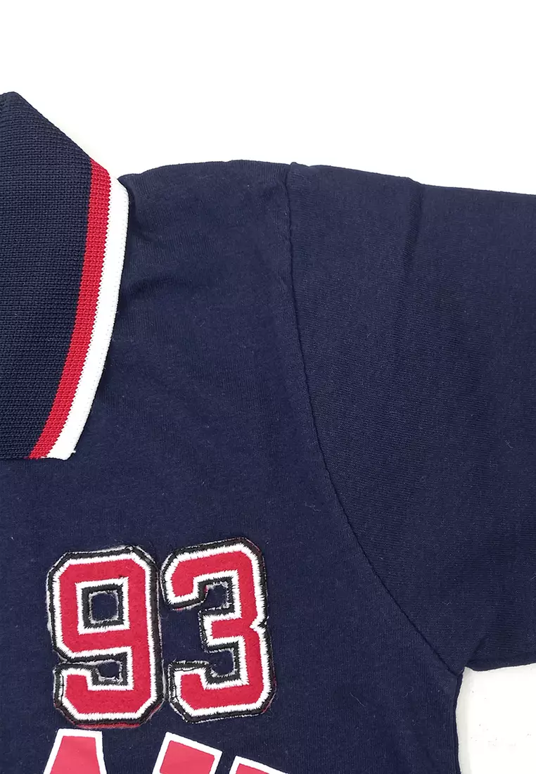 Wakakids Baju Anak Laki Laki Atasan Kaos Kerah Usia 1 Tahun Hingga 7 Tahun Polo Shirt Oblong Lengan Pendek Motif Today Is My Day Skats 4193 Merah