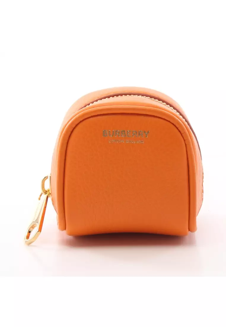 Burberry Society Monogram Bag Orange & Brown Leather