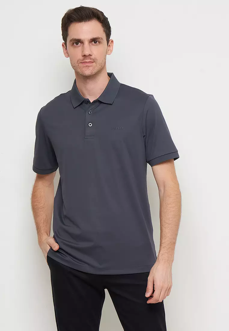 Byford Men Polo Shirt Charcoal - YBYPS05NSCHR