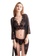 LYCKA black LCB2107-Lady Sexy Robe and Inner Lingerie Sets-Black A4103US5E62CC7GS_1