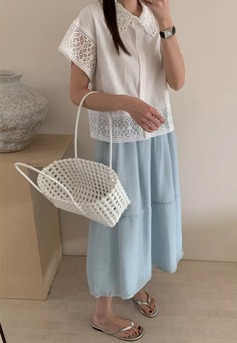 韓版溫柔花邊蕾絲上衣CA25042912W