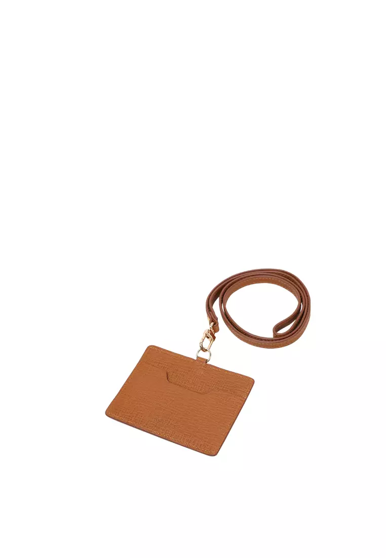 Clipper Strap Card Case - Embossed Caramel