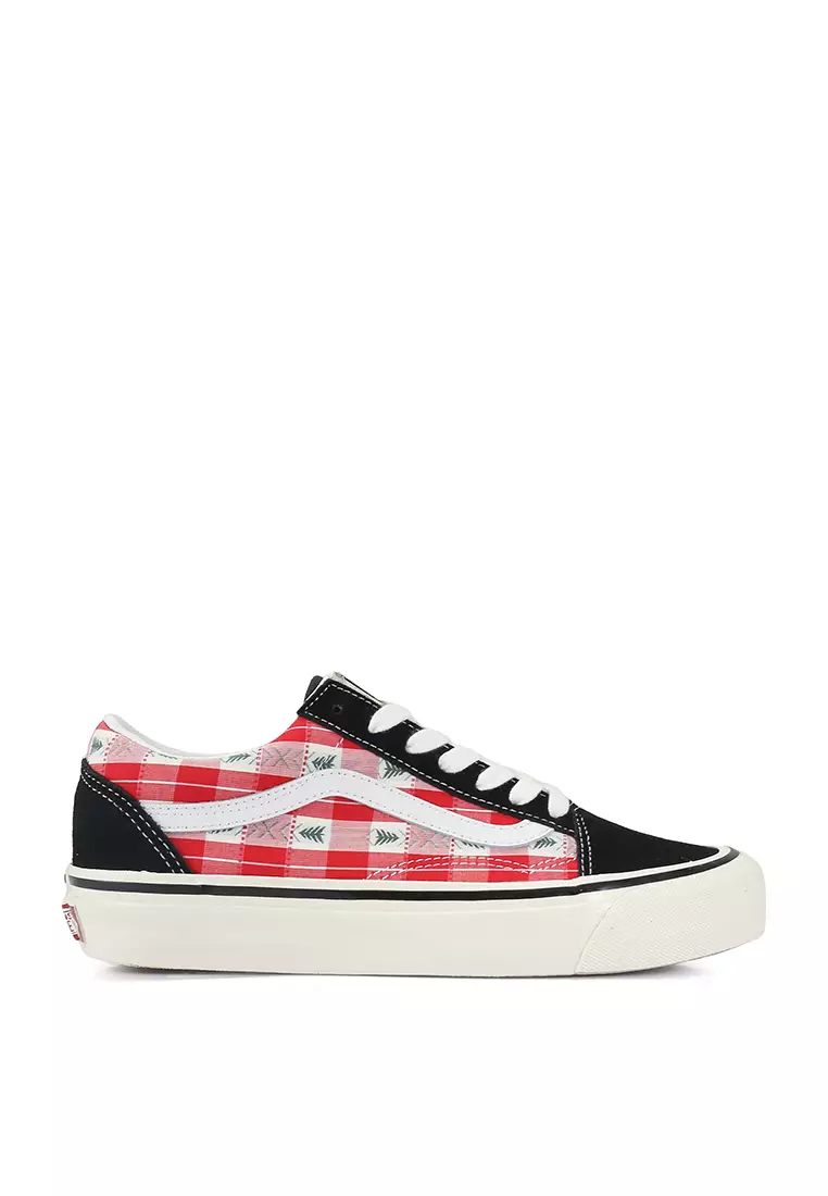 Red and black checkered old skool vans online