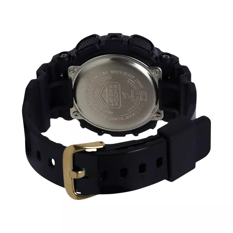 Jam Tangan Wanita Casio G-Shock GMA-S120GB-1ADR Stay Gold Series Digital Analog Dial Black Resin Band