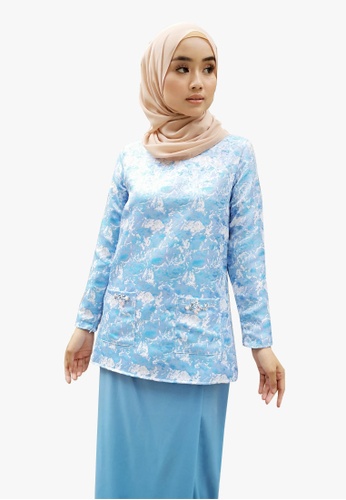 Buy Kurung Kedah Brocade from Zoe Arissa in Blue only 220