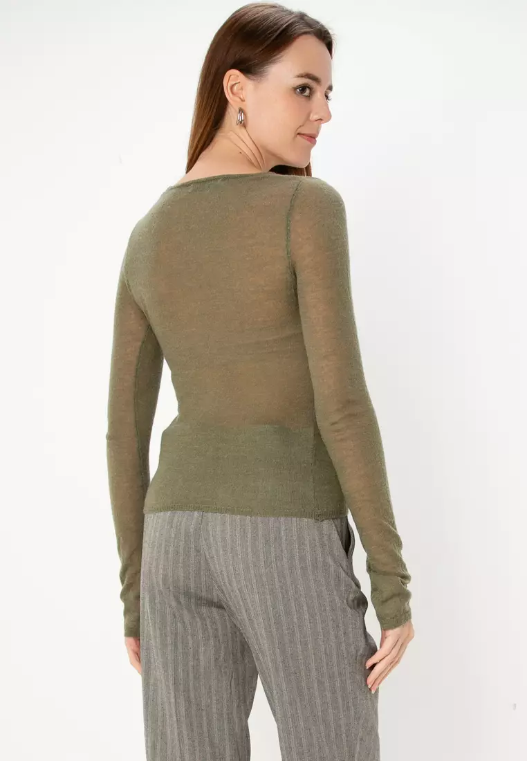 ZARA Long Sleeve Knit Tee 2025 | Buy ZARA Online | ZALORA