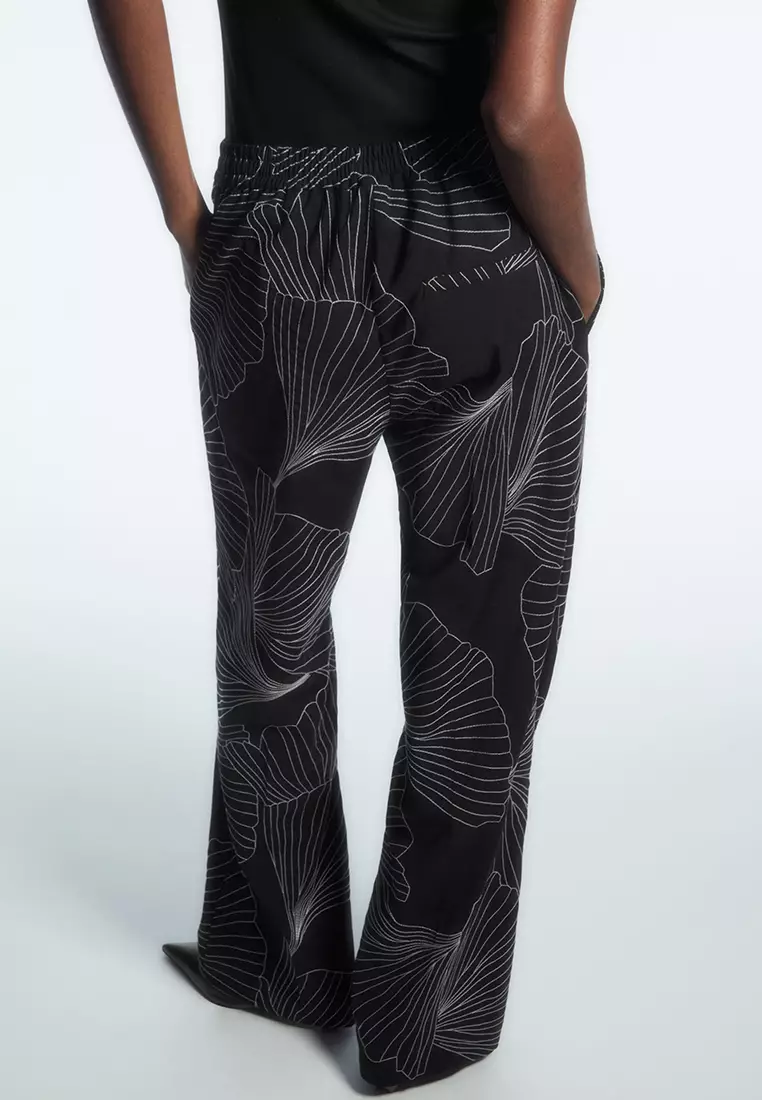 Embroidered Wool Trousers