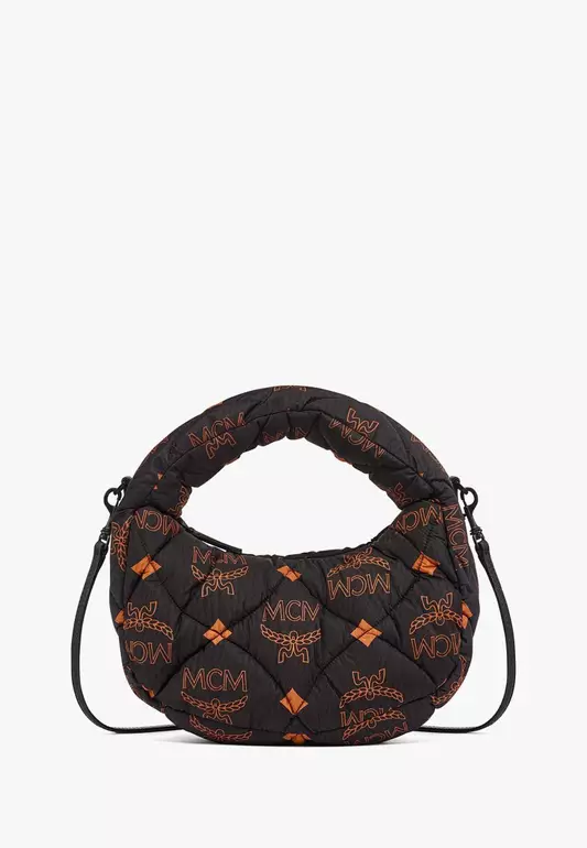 Aren Quilted Hobo in Maxi Monogram Nylon