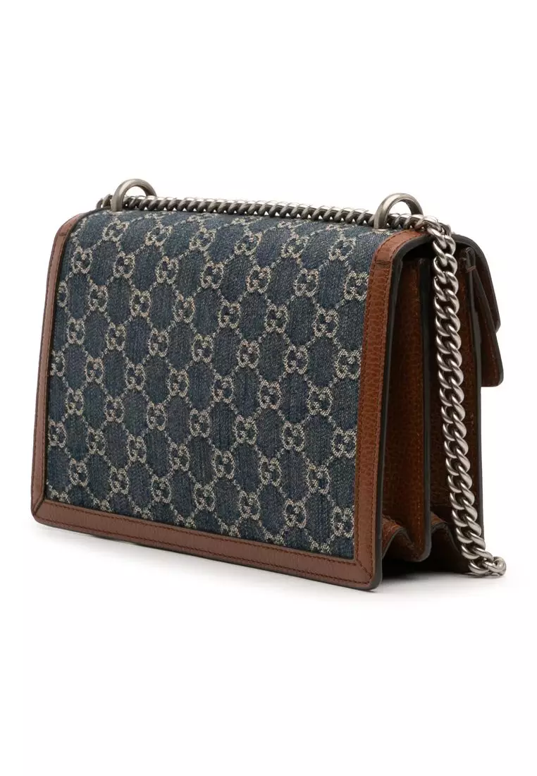 Pre-Loved Gucci Small Gg Denim Dionysus Shoulder Bag
