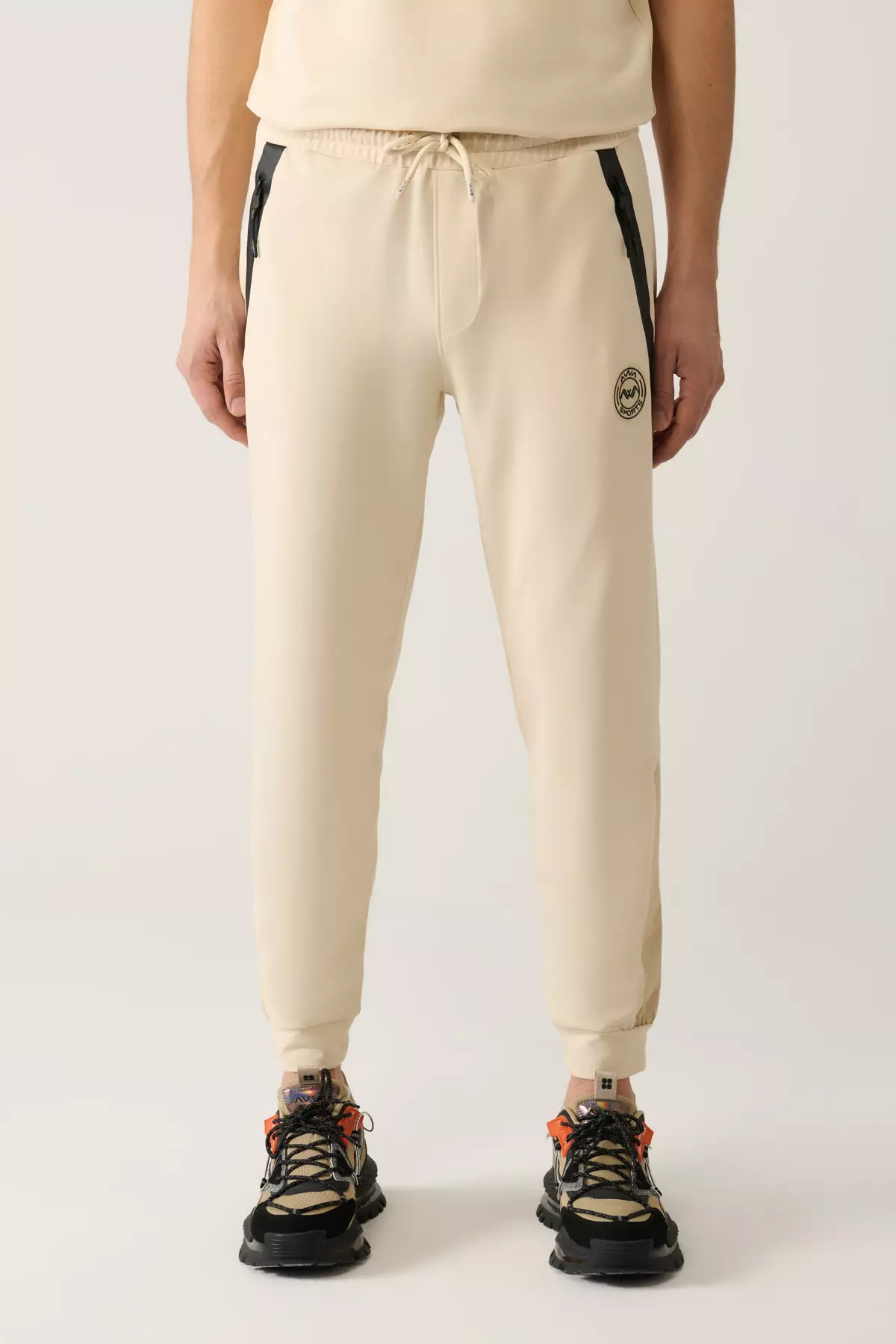 Panel Elastic Sweatpants