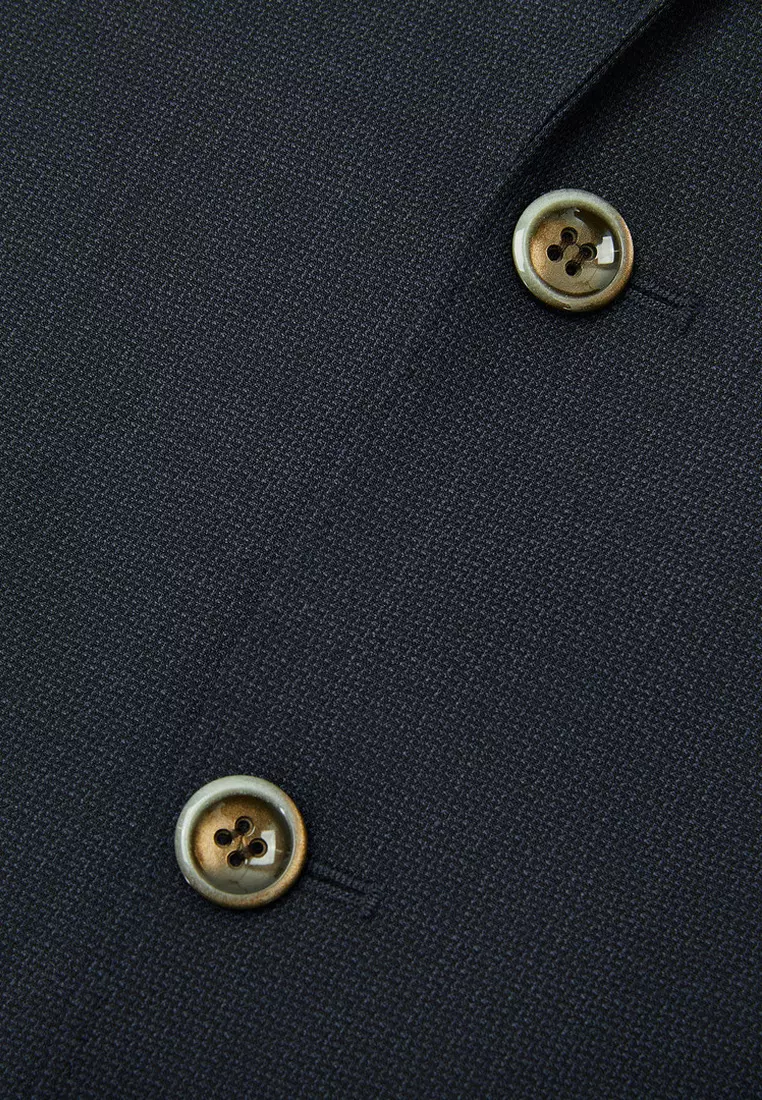 Wool Blend Suit Blazer